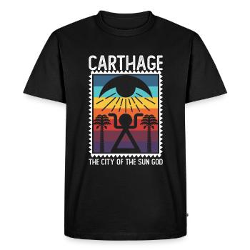 Carthage, la ville du Dieu Soleil - T-shirt Premium bio Homme - noir - Devant - Nico (187cm)