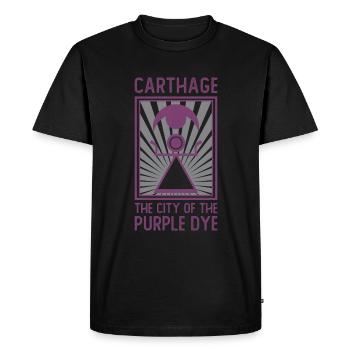 Carthage, la ville de la teinture pourpre - T-shirt Premium bio Homme - noir - Devant - Nico (187cm)