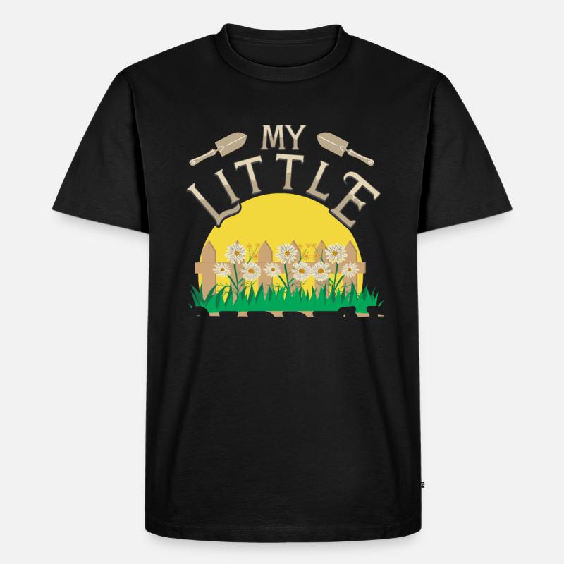 Mein kleiner Garten - Männer Premium Bio T-Shirt - Schwarz