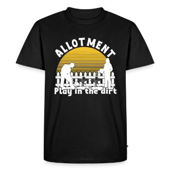 Allotment Play in the dirt - Men's Premium Organic T-Shirt - black - Front - Nico (187cm)