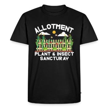 Alotment plant& insect sanctuary - Men's Premium Organic T-Shirt - black - Front - Nico (187cm)