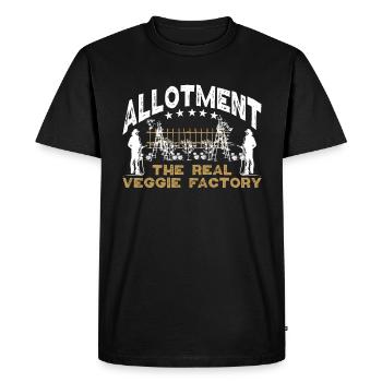 allotment The real veggie factory - Men's Premium Organic T-Shirt - black - Front - Nico (187cm)