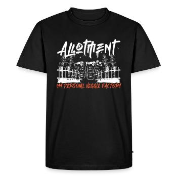 allotment The real veggie factory - Men's Premium Organic T-Shirt - black - Front - Nico (187cm)
