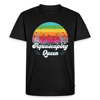 Reine de l’aquascaping - T-shirt Premium bio Homme - noir - Devant - Nico (187cm)