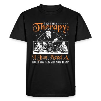 J’ai juste besoin d’un aquarium plus grand et de plus de plantes - T-shirt Premium bio Homme - noir - Devant - Nico (187cm)