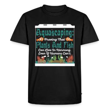 fish can live in harmony, even if humans can't. - Men's Premium Organic T-Shirt - black - Front - Nico (187cm)