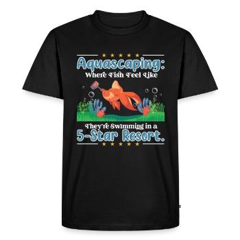 Aquascaping : dans un resort 5 étoiles. - T-shirt Premium bio Homme - noir - Devant - Nico (187cm)