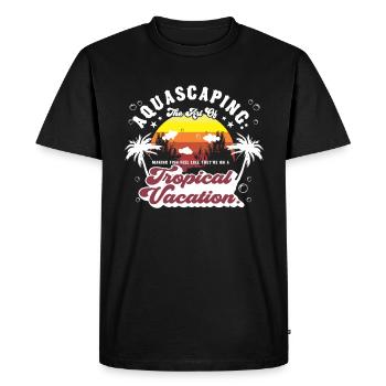 fish feel like they're on a tropical vacation. - Men's Premium Organic T-Shirt - black - Front - Nico (187cm)