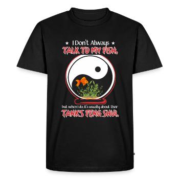 Parlez du poisson feng-shui - T-shirt Premium bio Homme - noir - Devant - Nico (187cm)