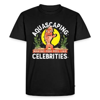 Aquascaping: Making fish feel like celebrities. - Men's Premium Organic T-Shirt - black - Front - Nico (187cm)