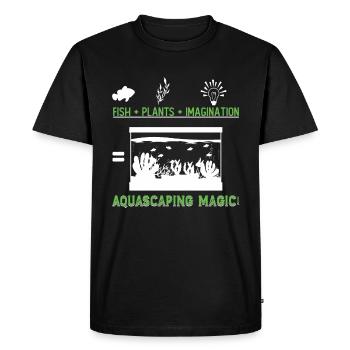 Fish + Plants + Imagination = Aquascaping magic! - Men's Premium Organic T-Shirt - black - Front - Nico (187cm)
