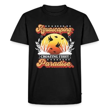 Aquascaping : Créer un paradis pour les poissons. - T-shirt Premium bio Homme - noir - Devant - Nico (187cm)