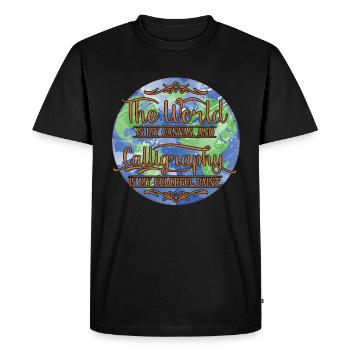 world is my canvas, and calligraphy is my paint - Men's Premium Organic T-Shirt - black - Front - Nico (187cm)
