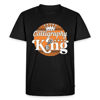 Calligraphy King - Men's Premium Organic T-Shirt - black - Front - Nico (187cm)