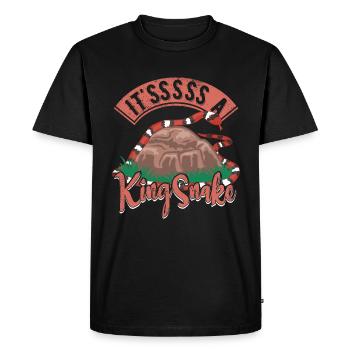 It'sssss a king snake - Men's Premium Organic T-Shirt - black - Front - Nico (187cm)