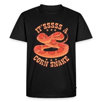 It'sssss a corn snake - Men's Premium Organic T-Shirt - black - Front - Nico (187cm)