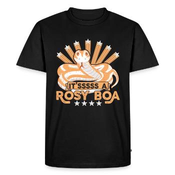 It'sssss a rosy boa - Men's Premium Organic T-Shirt - black - Front - Nico (187cm)