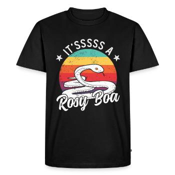 It'sssss a rosy boa - Men's Premium Organic T-Shirt - black - Front - Nico (187cm)