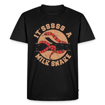 It'sssss a Milk Snake - Men's Premium Organic T-Shirt - black - Front - Nico (187cm)