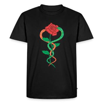 Serpent - T-shirt Premium bio Homme - noir - Devant - Nico (187cm)