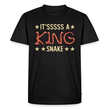 It'sssss a King Snake - Men's Premium Organic T-Shirt - black - Front - Nico (187cm)
