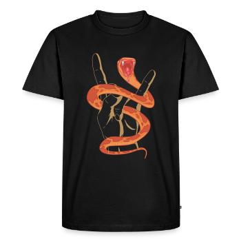 Serpent - T-shirt Premium bio Homme - noir - Devant - Nico (187cm)