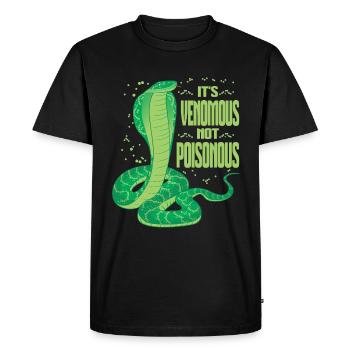 It's venomous not poisonous - Men's Premium Organic T-Shirt - black - Front - Nico (187cm)