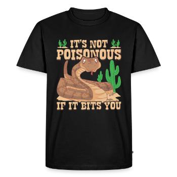 Ce n’est pas toxique s’il vous mord - T-shirt Premium bio Homme - noir - Devant - Nico (187cm)