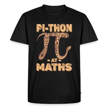 Pi-thon at maths - Men's Premium Organic T-Shirt - black - Front - Nico (187cm)