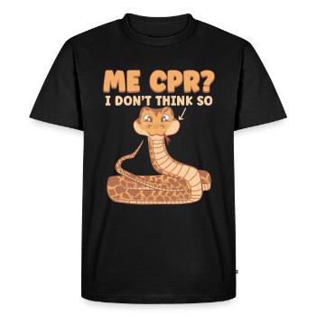 Me CPR? I don't think so - Men's Premium Organic T-Shirt - black - Front - Nico (187cm)