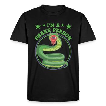 I'm a Snake Person - Men's Premium Organic T-Shirt - black - Front - Nico (187cm)