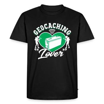 Amateur de géocaching - T-shirt Premium bio Homme - noir - Devant - Nico (187cm)