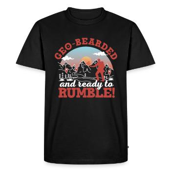 Geo-bearded and ready to rumble! - Men's Premium Organic T-Shirt - black - Front - Nico (187cm)