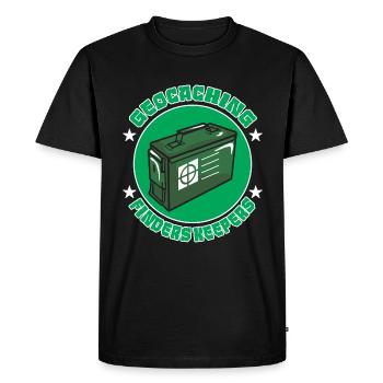 Geocaching finders keepers - Men's Premium Organic T-Shirt - black - Front - Nico (187cm)