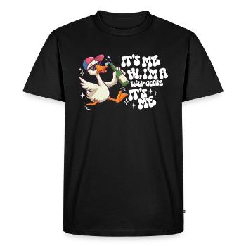 It's Me I'm A Silly Goose Funny Animals - Men's Premium Organic T-Shirt - black - Front - Nico (187cm)