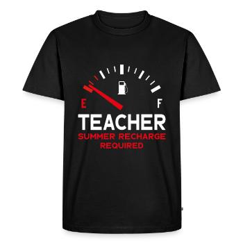 DRÔLE DE PROFESSEUR VACANCES D’ÉTÉ PROFESSEUR REQUIS PROFESSEUR - T-shirt Premium bio Homme - noir - Devant - Nico (187cm)