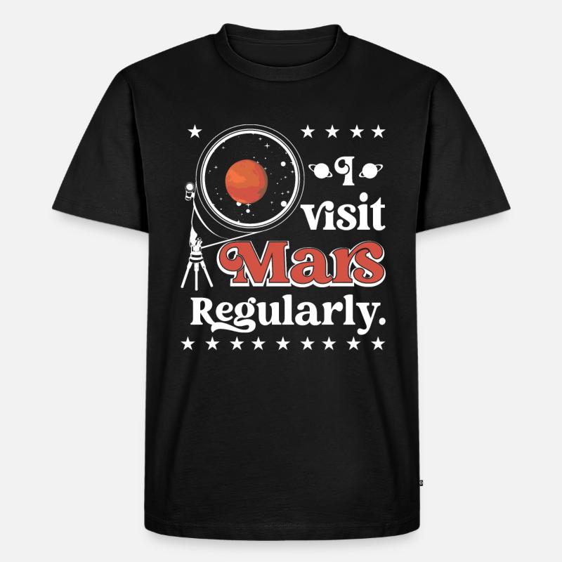 I visit Mars regularly. - Men's Premium Organic T-Shirt - black