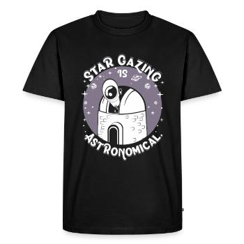 L’observation des étoiles est astronomique. - T-shirt Premium bio Homme - noir - Devant - Nico (187cm)