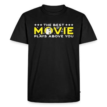 Le meilleur film joue au-dessus de vous - T-shirt Premium bio Homme - noir - Devant - Nico (187cm)