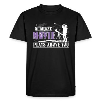 Le meilleur film joue au-dessus de vous - T-shirt Premium bio Homme - noir - Devant - Nico (187cm)