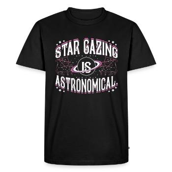 L’observation des étoiles est astronomique. - T-shirt Premium bio Homme - noir - Devant - Nico (187cm)