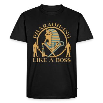 Pharaoh-ing like a - Men's Premium Organic T-Shirt - black - Front - Nico (187cm)