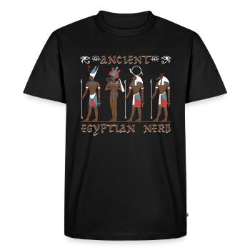 Nerd de l’Égypte ancienne - T-shirt Premium bio Homme - noir - Devant - Nico (187cm)