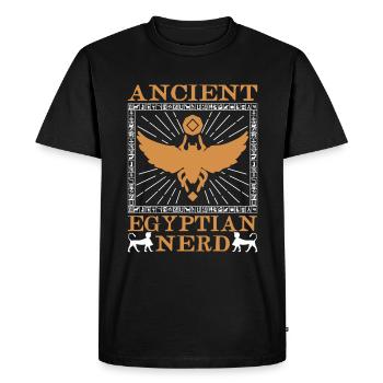 Nerd de l’Égypte ancienne - T-shirt Premium bio Homme - noir - Devant - Nico (187cm)