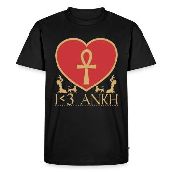 I <3 Ankh - T-shirt Premium bio Homme - noir - Devant - Nico (187cm)