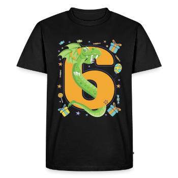 6th Birthday - Men's Premium Organic T-Shirt - black - Front - Nico (187cm)