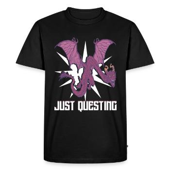 Just questing - Men's Premium Organic T-Shirt - black - Front - Nico (187cm)