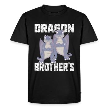 Dragon Brother's - Men's Premium Organic T-Shirt - black - Front - Nico (187cm)