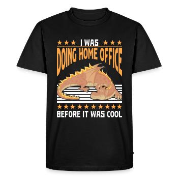 I was doing home office before it was cool - Men's Premium Organic T-Shirt - black - Front - Nico (187cm)