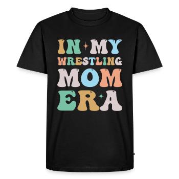 Dans mon époque de maman de lutte groovy rétro - T-shirt Premium bio Homme - noir - Devant - Nico (187cm)